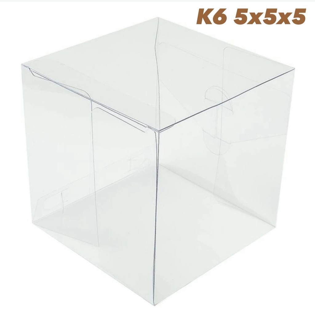 20~100 CAIXA CUBO 5X5X5 TRANSPARENTE ACETATO ASSK K6 em Oferta na Shopee