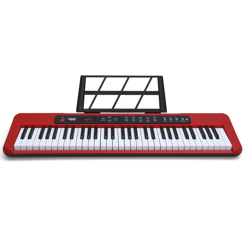 Teclado Kobe KB-150 RD Vermelho 5/8 61 Teclas Com Fonte