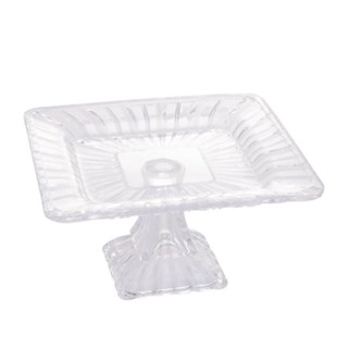 Prato para Bolo Lyor Quadratta de Cristal 19cm x 10cm
