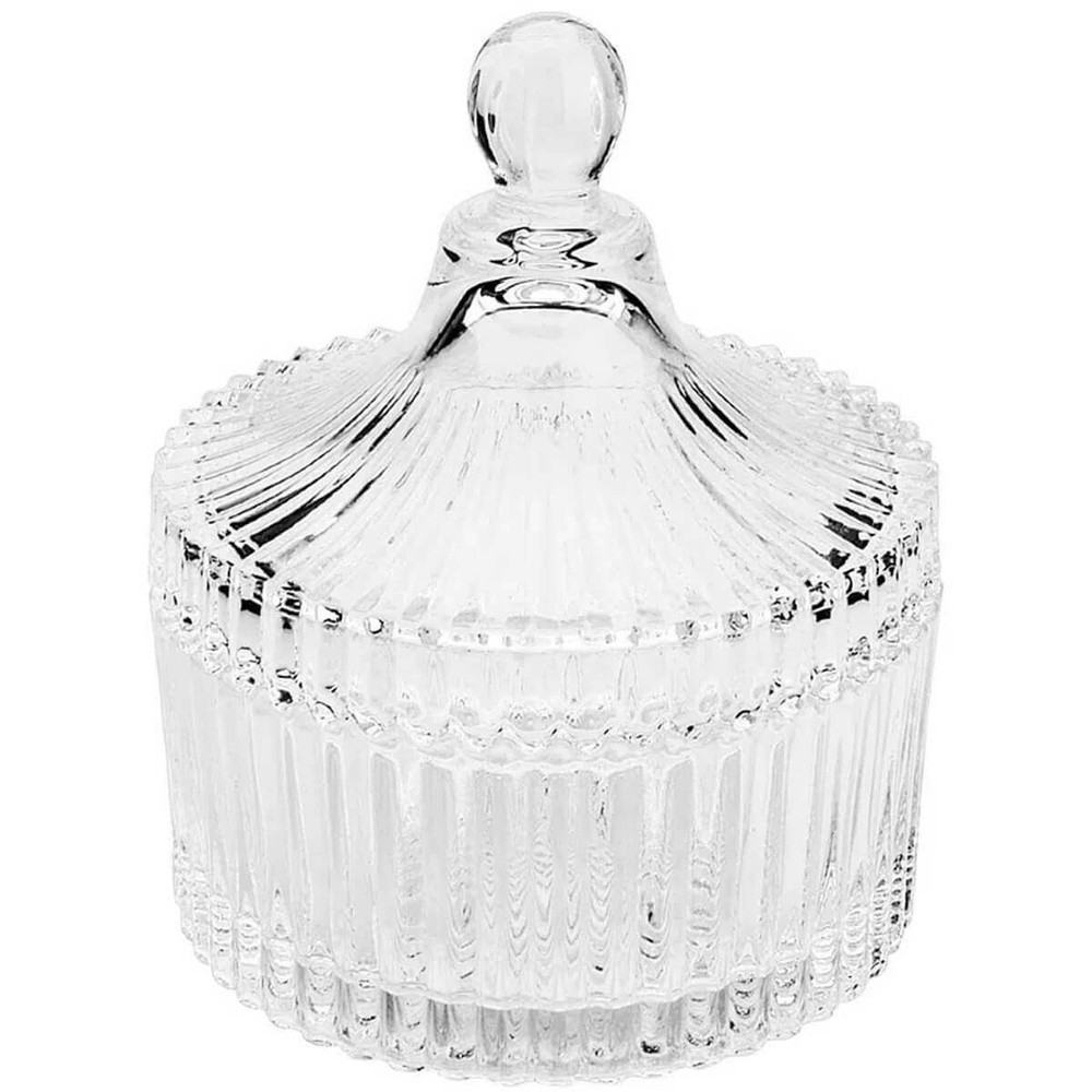 Potiche de Cristal com Tampa - Bomboniere Decorativo e Lembrancinha