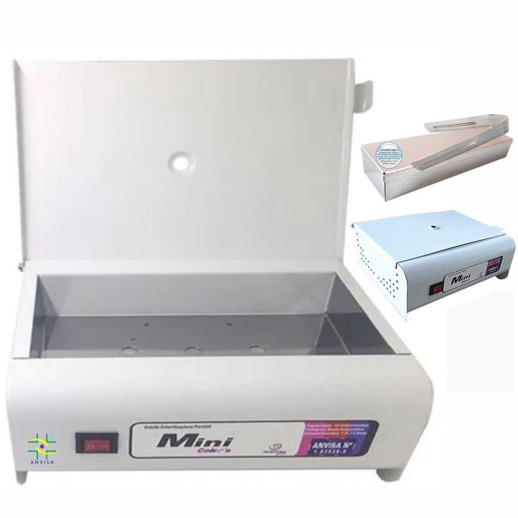 Estufa Mini Color´S + Estojo Inox + Pegador Inox - Manicure em Oferta na Shopee