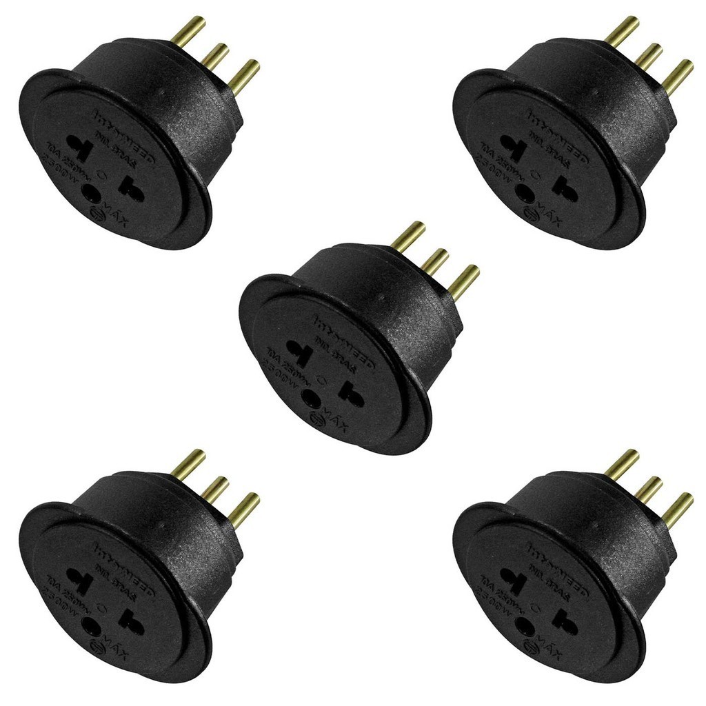 Kit 5x Adaptador Universal 10A PRE ANTIGO-NOVO 044819 InterNEED