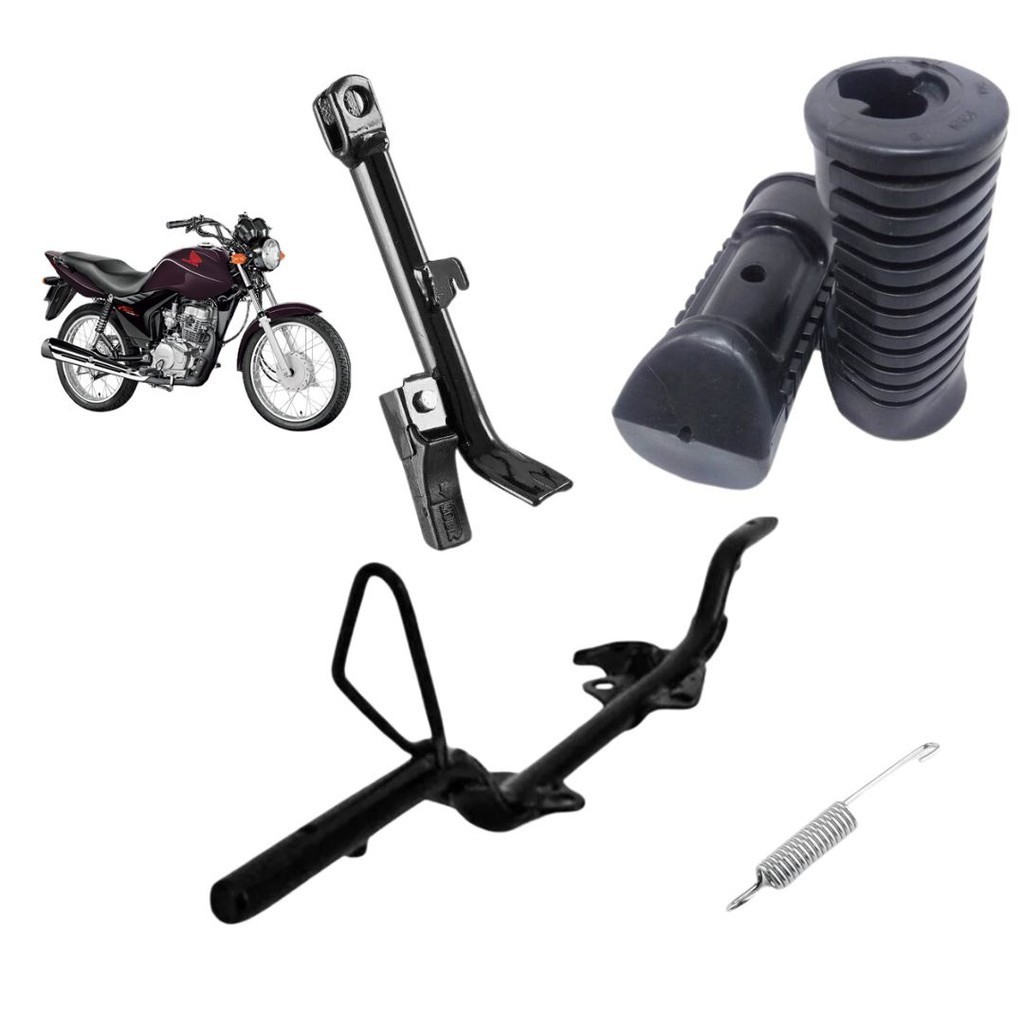 pedaleira Estribo Tubolar CG 125 FAN 2009 borracha/pezinho