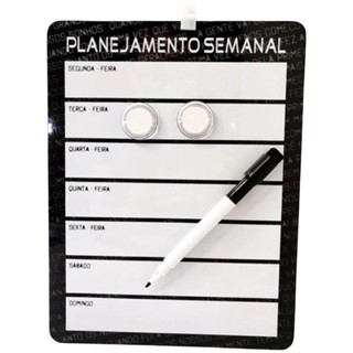 QUADRO MAGNETICO LOUSA PLANNER DE RECADOS PLANEJAMENTO SEMANAL 21X28CM - WIN PAPER em Oferta na Shopee