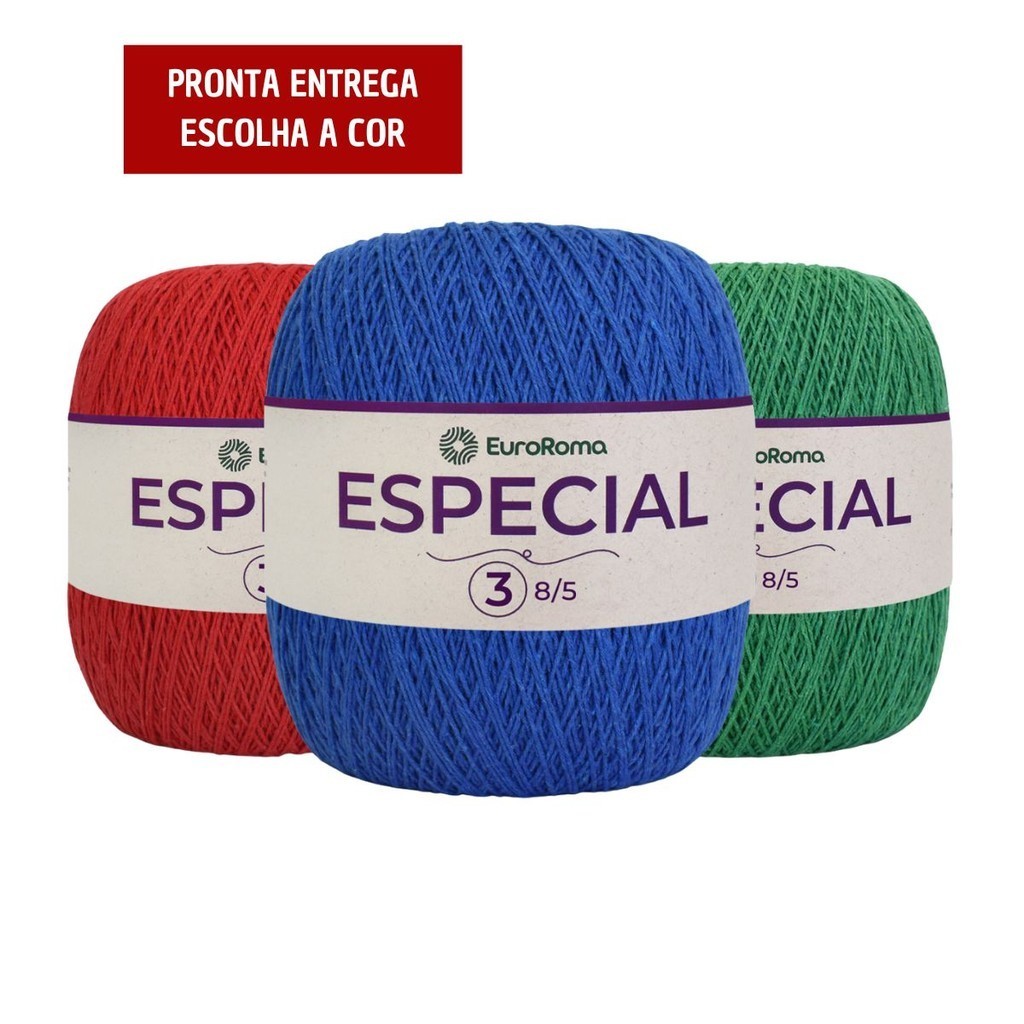 Barbante Euroroma Especial Fio 3 - 500 gramas (Mesma Espessura Passione) 1400m em Oferta na Shopee