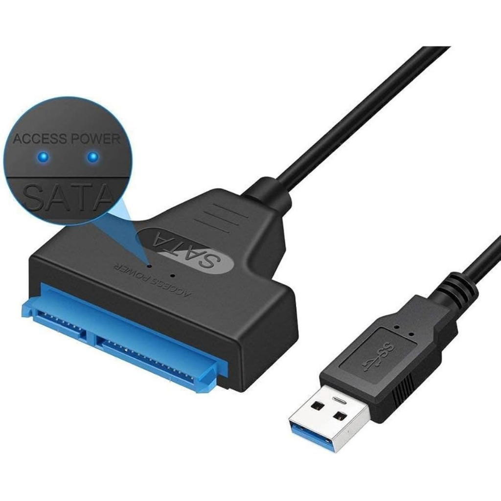 Cabo Adaptador Usb Único 3.0 Para Hd 2.5"/3.5" Notebook E SSD Sata em Oferta na Shopee
