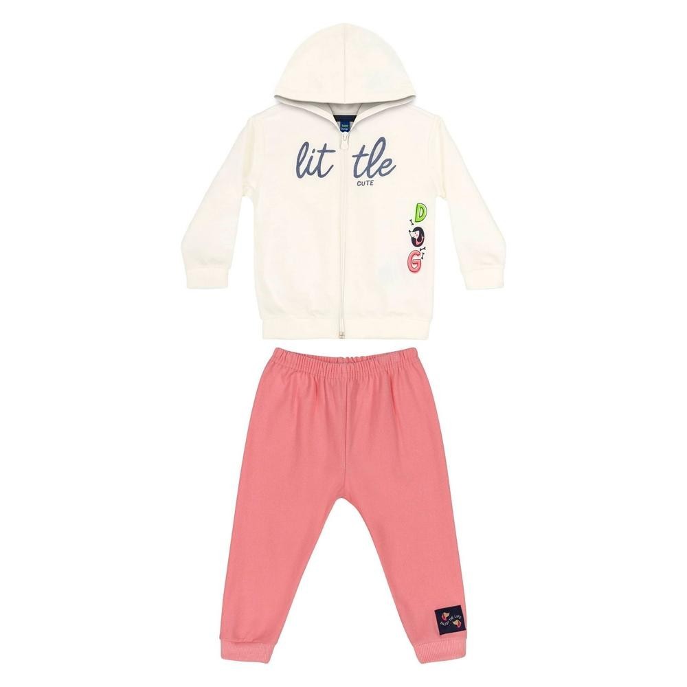 Conjunto Jaqueta e Calça em Moletom Bebê Menina Bee Loop em Oferta na Shopee