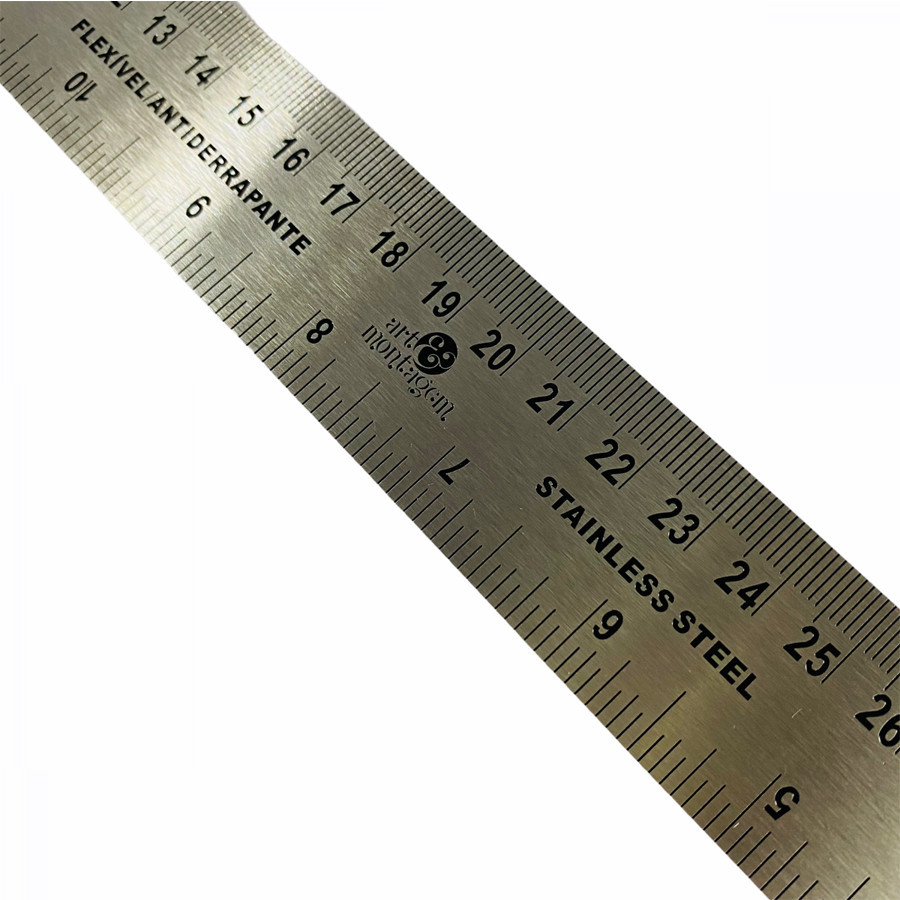 Régua Metal - Antederrapante - 30cm - 1 unidade - Art Montagem - Rizzo