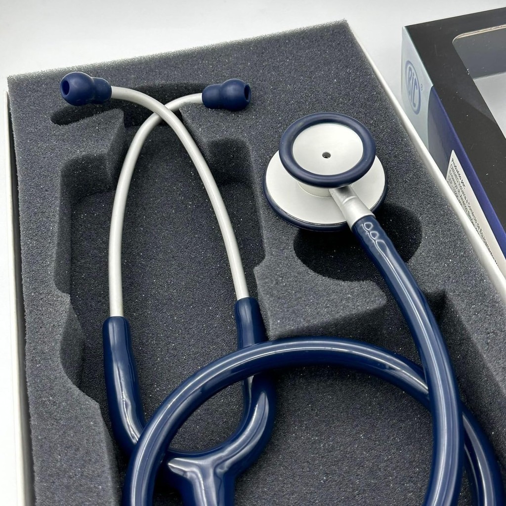 Estetoscópio Duplo Efficace Profissional BIC Azul - Ideal enfermagem e estudantes