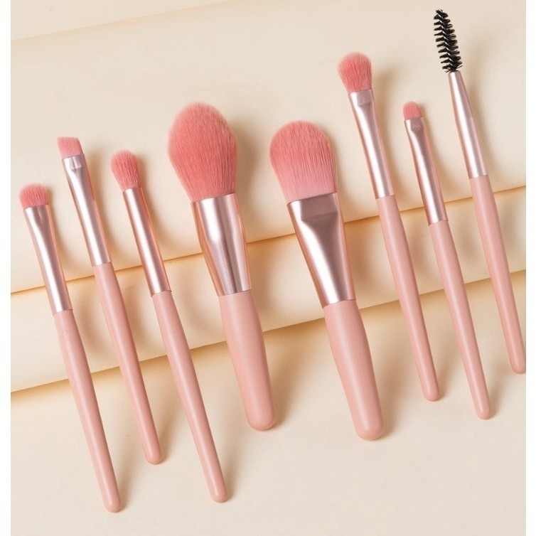 Kit 8 PCS  Pincéis Com Estojolindo Maquiagem Para Base Blush E sombra-YOUYI