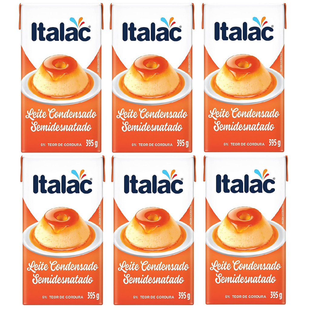 Kit 6 Leite Condensado Italac 395gr