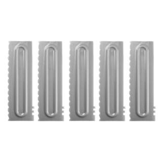 Kit 5 Espatulas de Plástico Para Decorar Laterais Bolos Alisar Chantilly e Pasta Americanas 2 em 1 em Oferta na Shopee