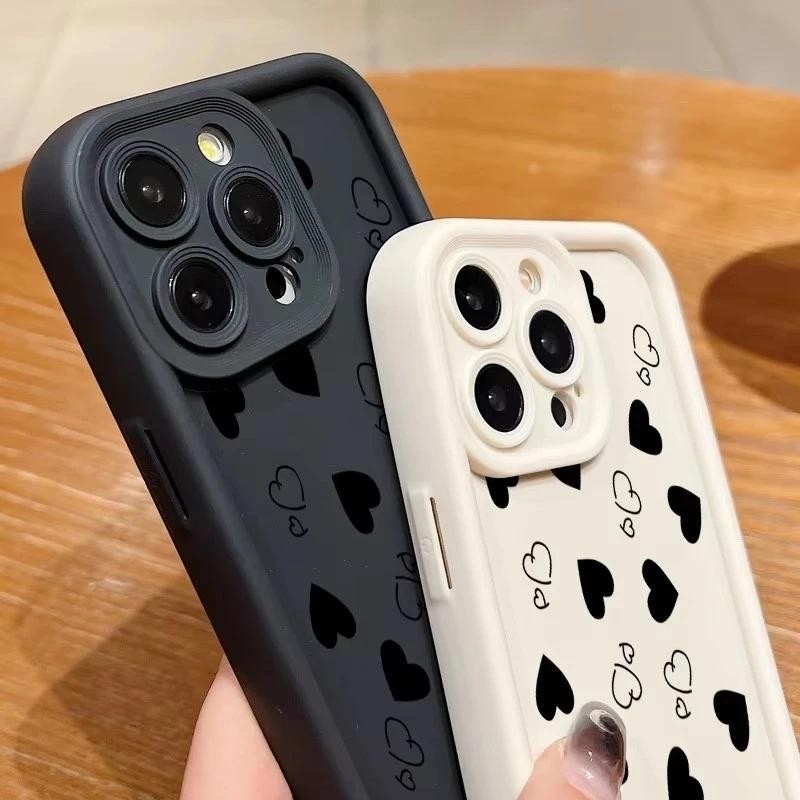 Capinha Capa de silicone Anti-impacto Amor para Samsung A55 A15 A72 A05S A54 S20 S21 S22 S23 S24 FE ULTRA