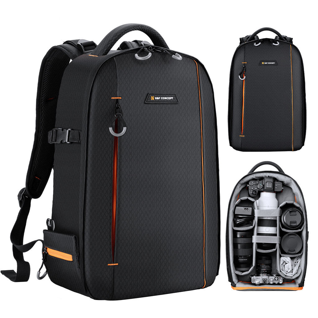 Mochila Leve K&F Profissional Impermeável c/ Divisórias 18L