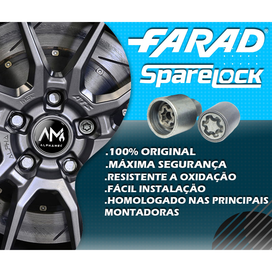 Kit Antifurto Original Farad Para Estepe Ford Ecosport Todas — imagem 2 de 2