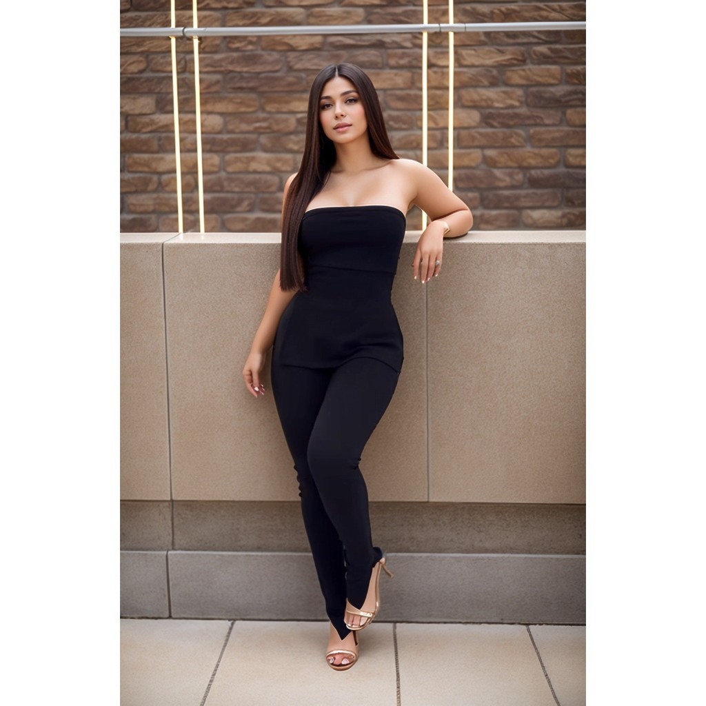 Conjunto ribana canelado blusa bata tomara que caia e calça colada elegante para festas feminino social trabalho