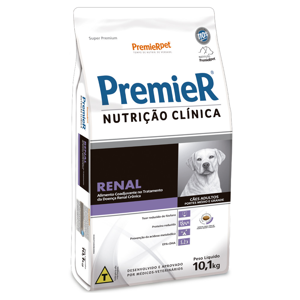 Ração Premier Nutrição Clínica Renal Cães Adultos Médio e Grande Porte 10,1kg em Oferta na Shopee