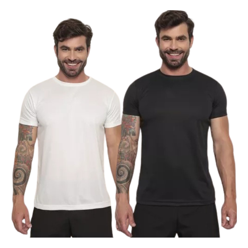 Kit Duas Camisetas Masculina Dry Fit Academia Treino Beach