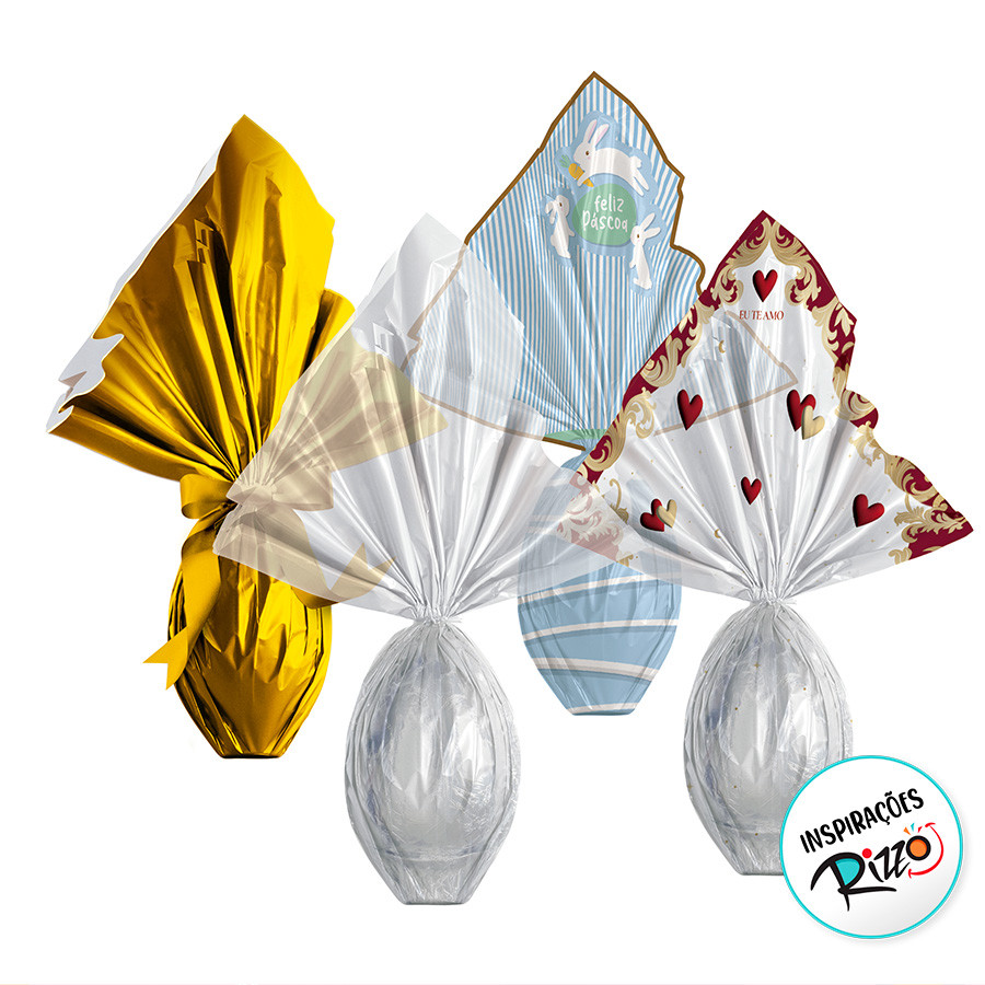 Saco Express 39x39cm para Ovos de 350g a 500g - Tonal - 5 unidades - Cromus - Rizzo em Oferta na Shopee