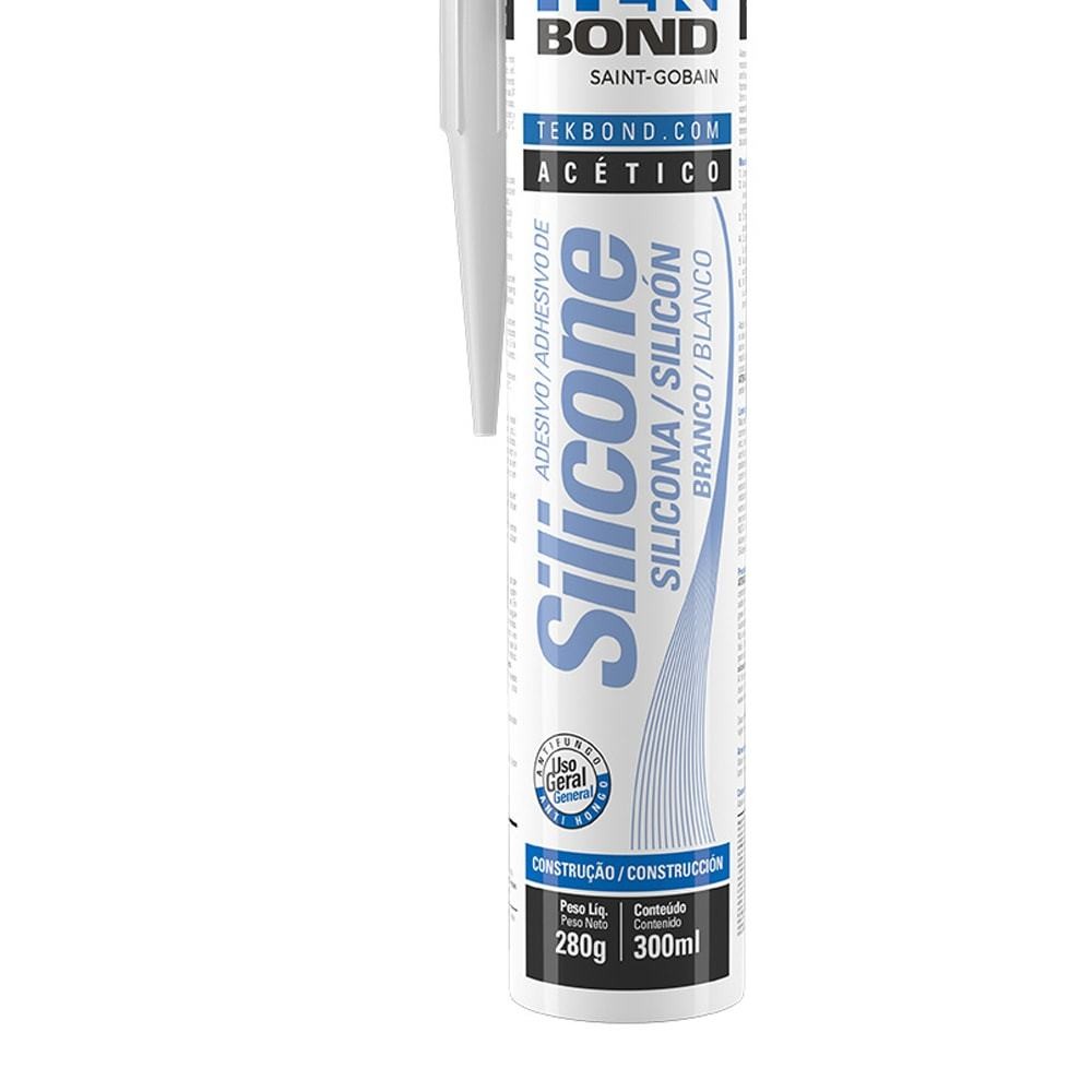 Silicone Acetico Branco 280gr Tekbond em Oferta na Shopee