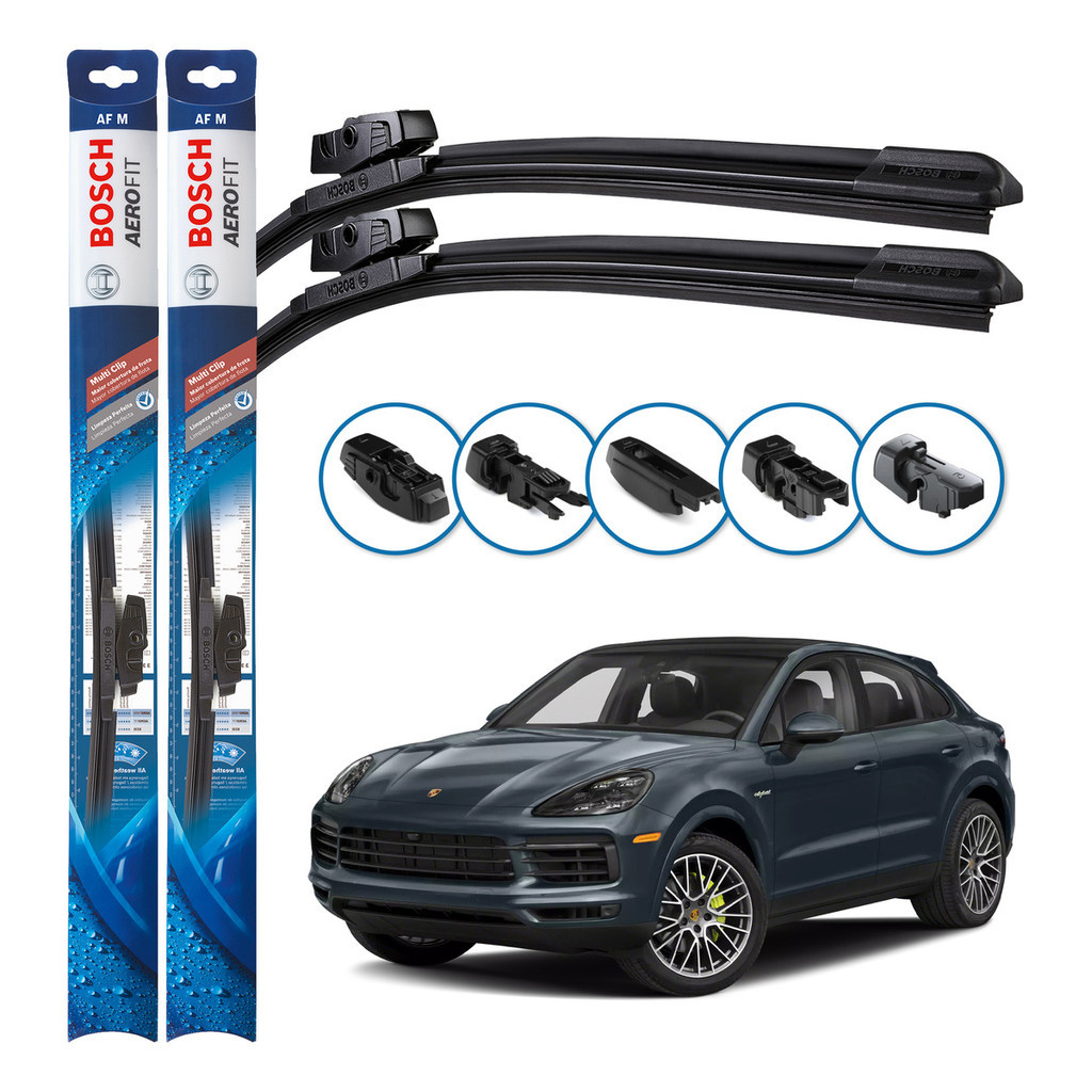 Par de Palhetas Limpador Parabrisa Multiclip Original Bosch Porsche Cayenne 2017 A 2021
