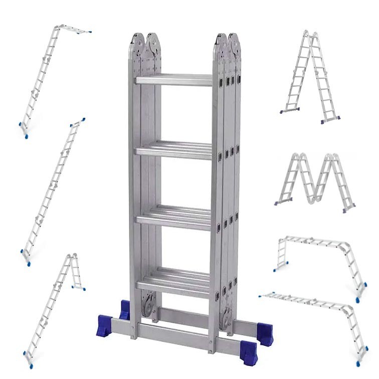 Escada Articulada Multifuncional Aluminio MOR 4x4 16 degraus