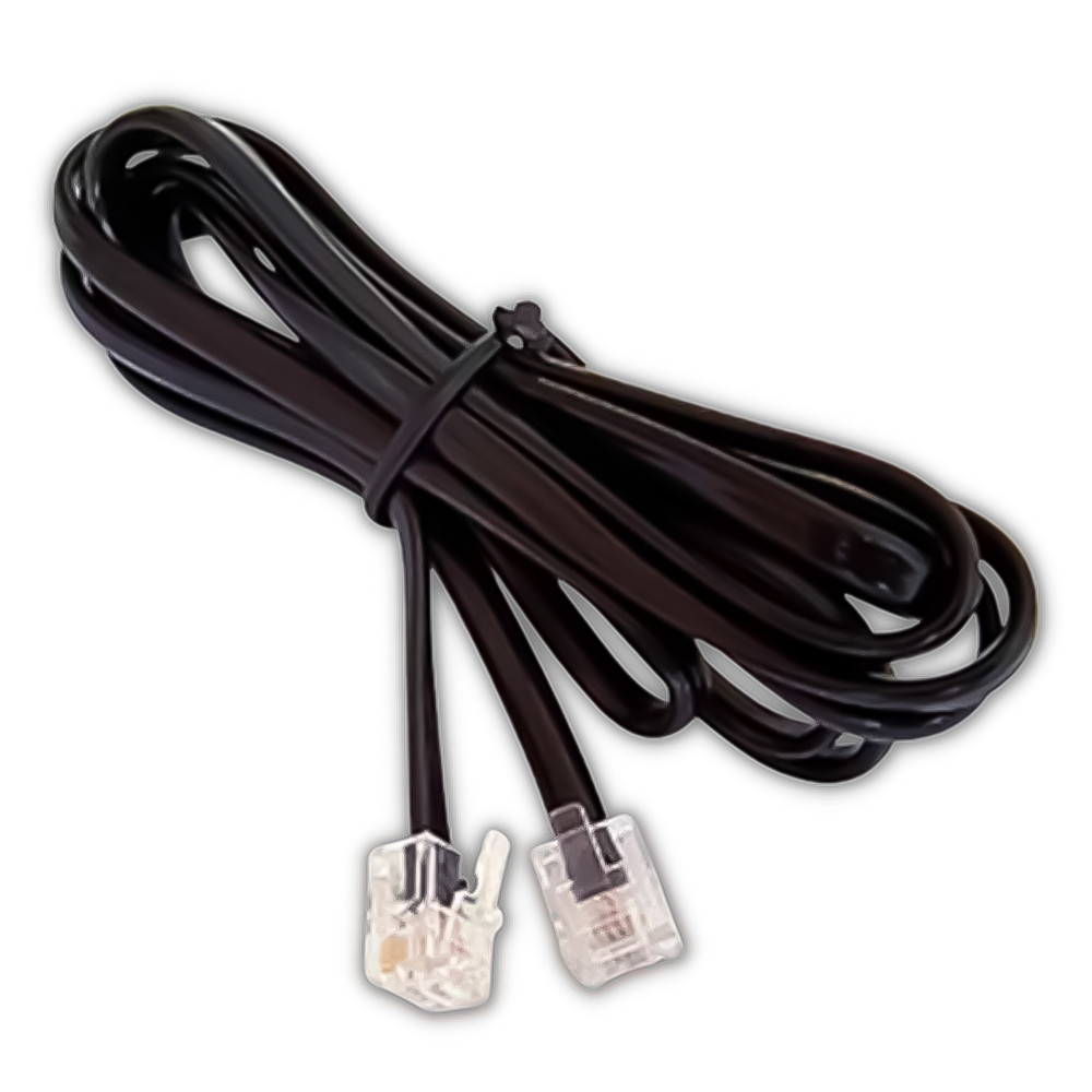 Cabo Telefone Jack Preto 6X4 1,75m RJ11 Fixo Casa Comércio Hamal Fio Tipo Extensão Liso Chato em Oferta na Shopee