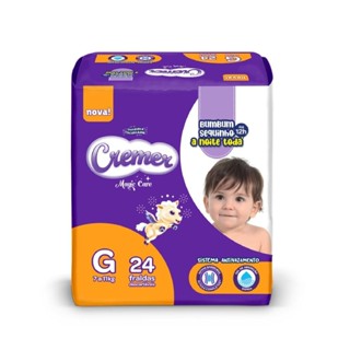 Fralda Cremer Magic Care Tamanho G Prática 24 Unidades Descartáveis