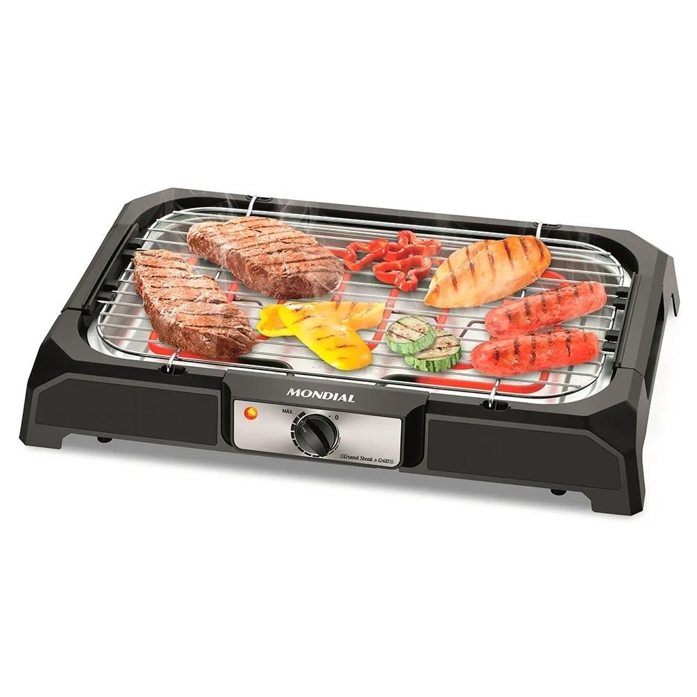 Churrasqueira Elétrica Mondial Grand Steak & Grill CH05 Preta 127V - Home & Living