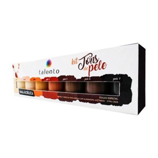 Kit Tinta Acrílica Talento Tons de Pele Com 7 Cores Com 37ml em Oferta na Shopee