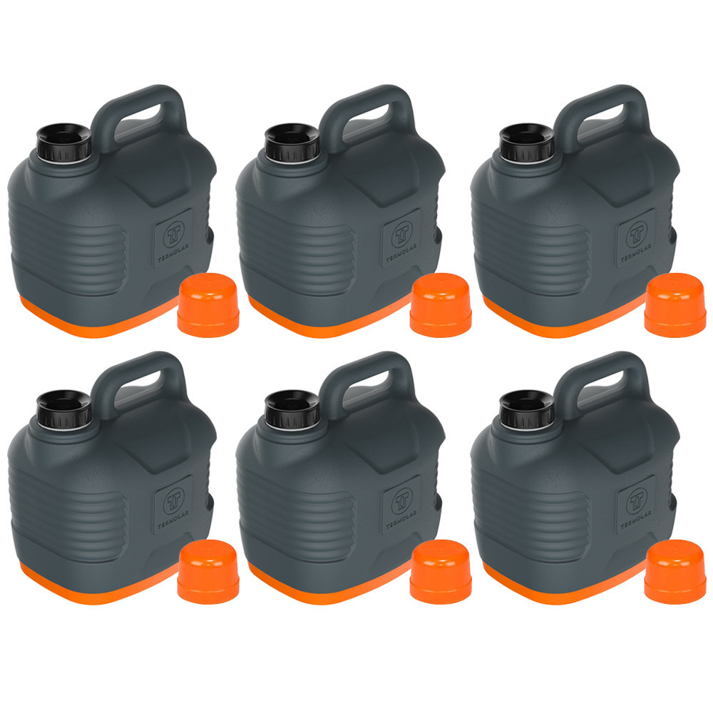 6 Garrafão Térmico Água Café Galão 5 Litros Super Termo Cinza Termolar em Oferta na Shopee