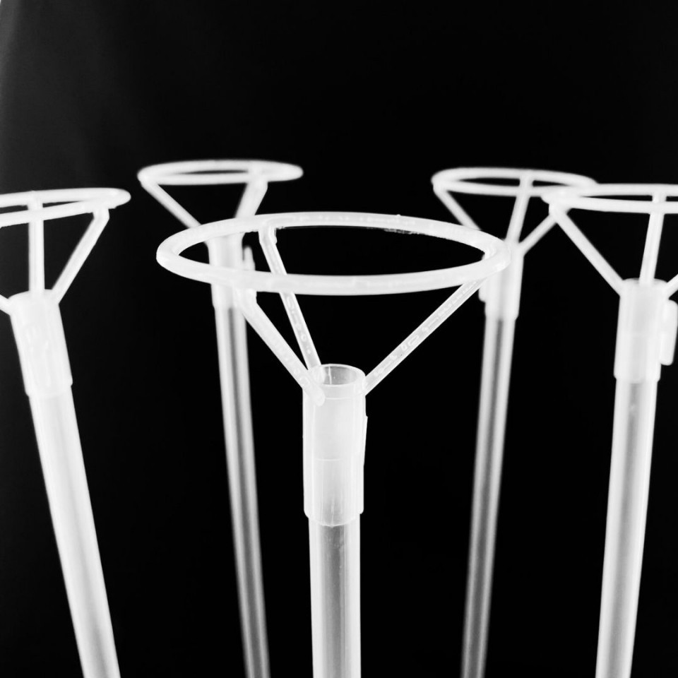 Kit 15 Pega Balão Base Flor 40 CM P Mesa Com Suporte Bubble em Oferta na Shopee