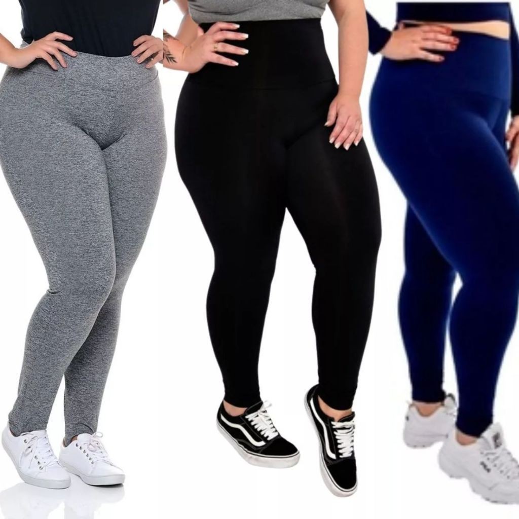 Calça LEGGING Plus Size Leg Suplex Cós Alto, Cós Alto, Reforçada, Feminina, Academia Fitness, Ioga em Oferta na Shopee