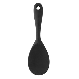 Colher de Arroz Lyor Preta de Silicone 22cm x 7cm
