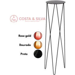 Vaso Suporte Tripé Para Plantas Chão Table Grande 80cm Grande