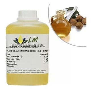 Distriol   óleo Vegetal Amendoas Doce 1 Litro - 100% Puro