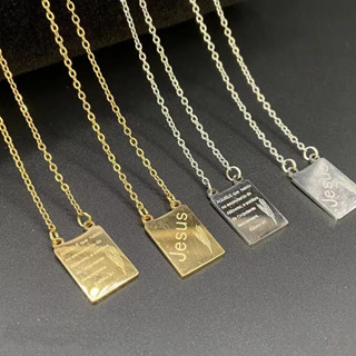 Escapulário Colar em Aço Inox com Santos Protetores e Mensagens Inspiradoras em Oferta na Shopee