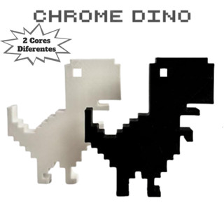 Boneco Dino Run Google Chrome Offline Sem Internet Off Em 3D 2 Cores em Oferta na Shopee