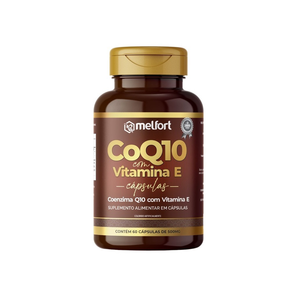 COENZIMA Q10 COM VITAMINA E 500MG 60CPS MELFORT