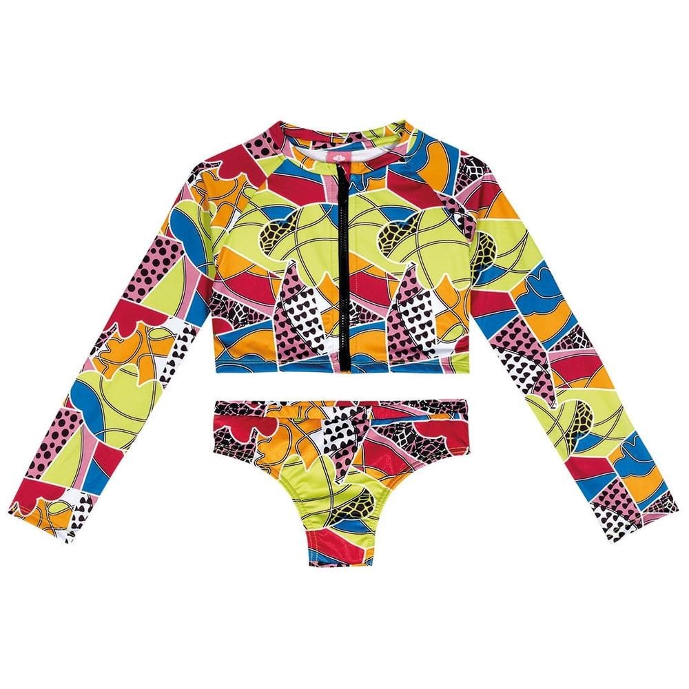 Conjunto Manga Longa Com Proteção UV Menina Lilica em Oferta na Shopee