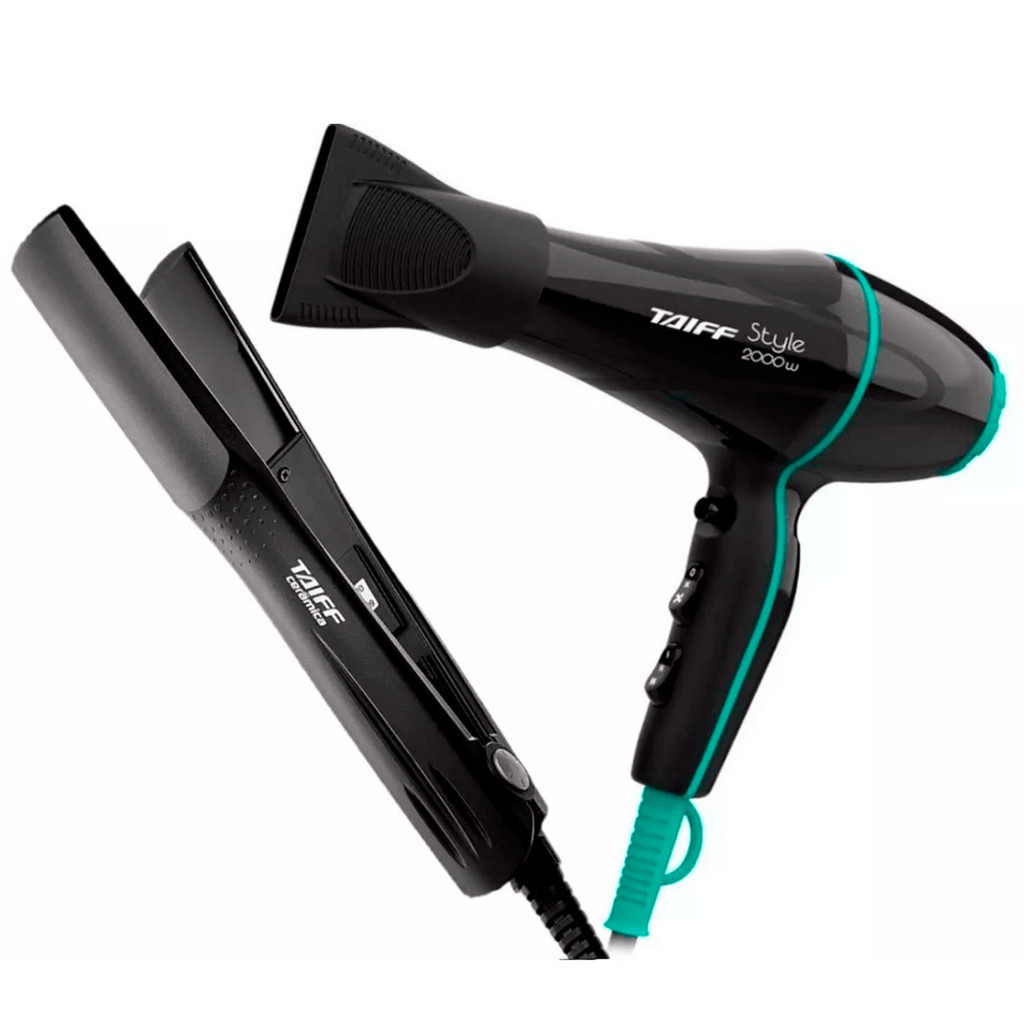Kit Secador Taiff Style 2000w 110v com Prancha Chapinha Taiff Cerâmica 180ºc Bivolt em Oferta na Shopee