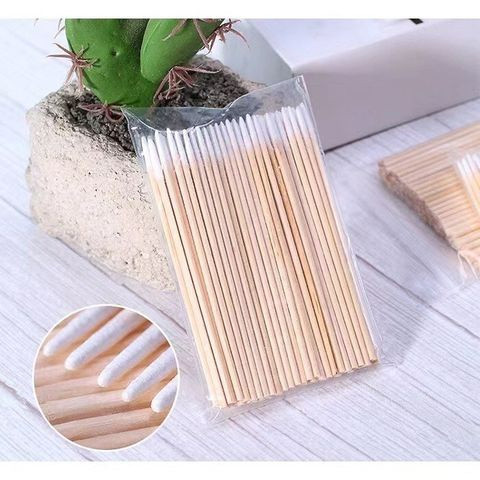 Kit 1000 Palitos Com Algodão De Limpeza Alinhamento Henna Micropigmentação Unha Boca