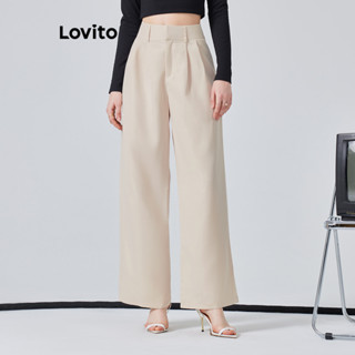 Lovito Elegante Calça com Espinhos para Mulheres L74ED154