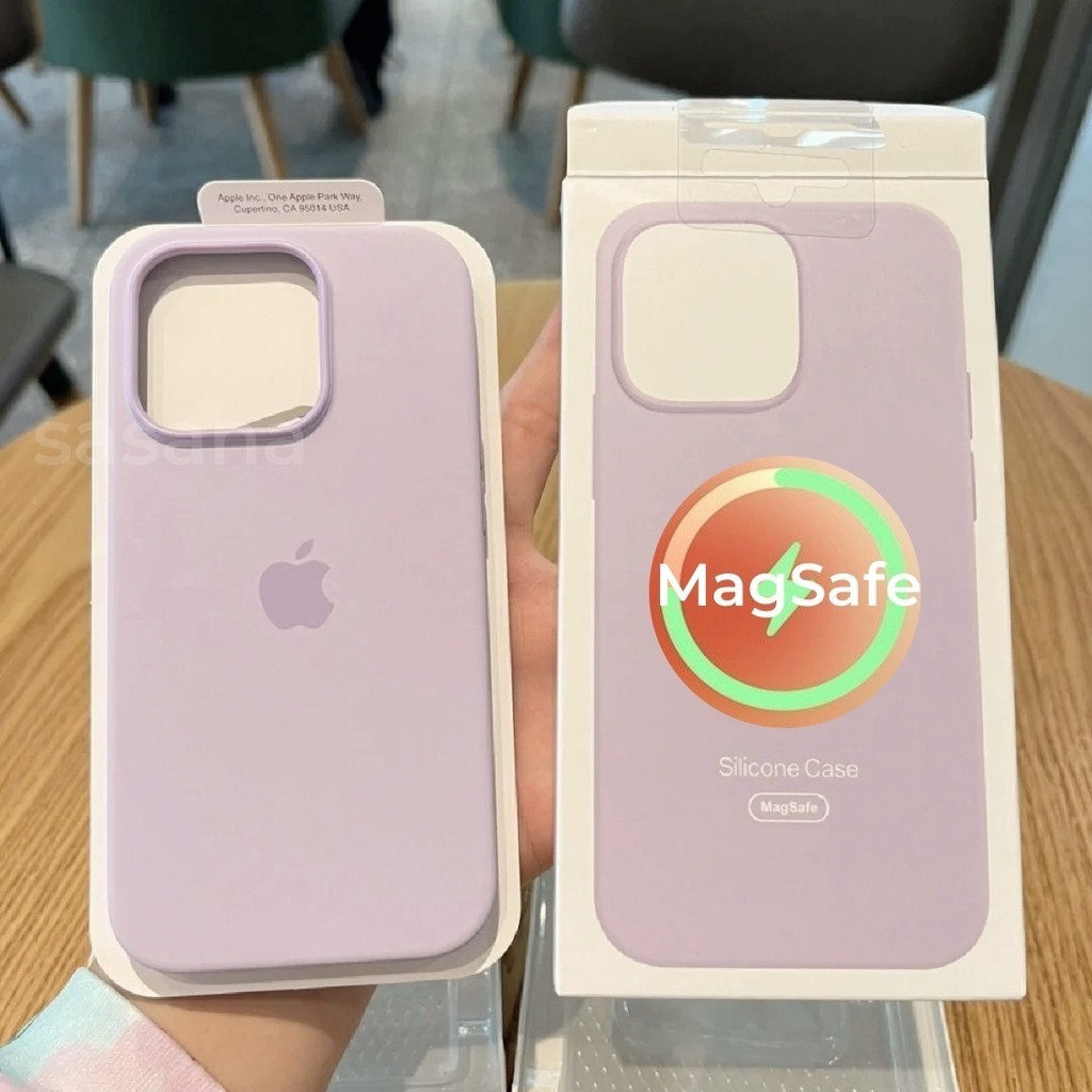 (Oficial 1 : 1) Rosa Roxo MagSafe Silicone Líquido Para iphone 16/15/14/13/12/Pro/ProMax/plus/mini Capa De Telefone De A