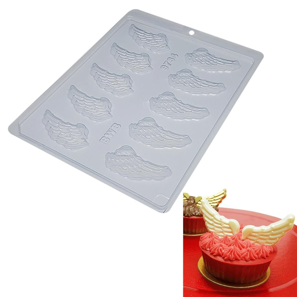 Forma De Acetato Asas De Anjo de Chocolate Confeitaria BWB
