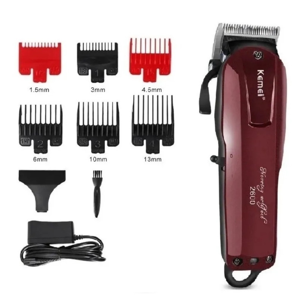 Máquina de Cortar Cabelo Profissional sem fio recarregável Kemei original cordless Km 2600