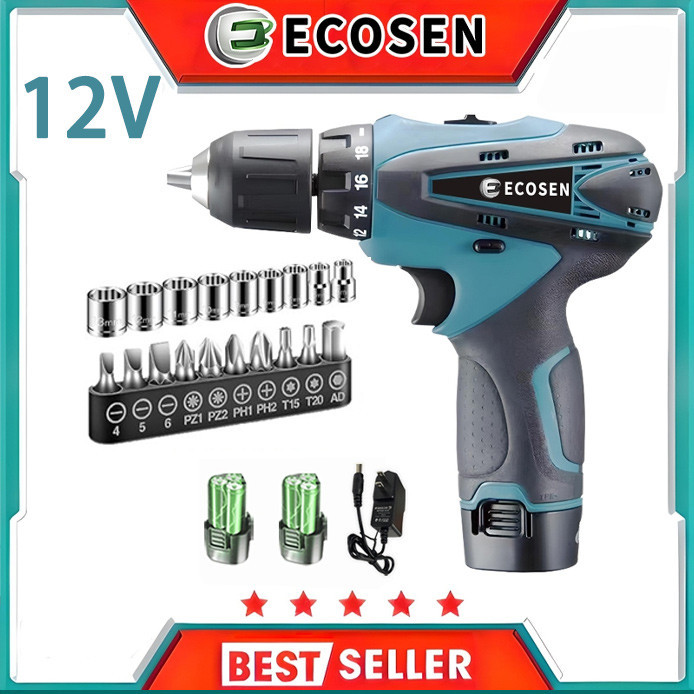 Furadeira Parafusadeira de impacto 3/8" a bateria 12V 2 Baterias e acessórios  Mondial (110V/220V) + acessórios para em Oferta na Shopee