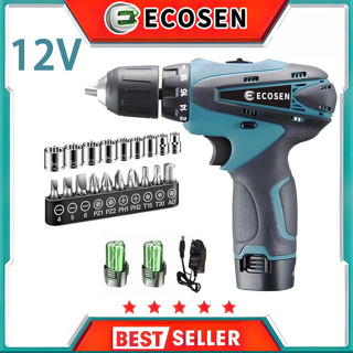 Furadeira Parafusadeira de impacto 3/8" a bateria 12V 2 Baterias e acessórios  Mondial (110V/220V) + acessórios para em Oferta na Shopee