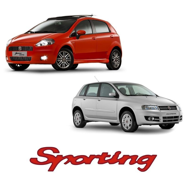 Adesivo Emblema Sporting Resinado Fiat Punto e Stilo Genérico
