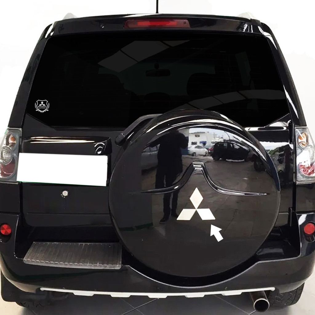 Adesivo Estepe Pajero Tr4 Logo Mitsubishi Refletivo Resinado Genérico
